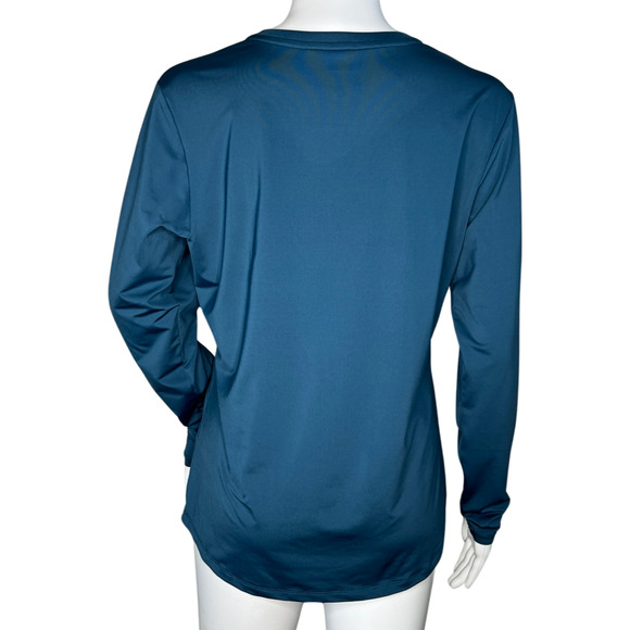 REI Shirt Womens Small Teal Blue Base Layer Top Layering Outdoors Cold Weather - Picture 4 of 7